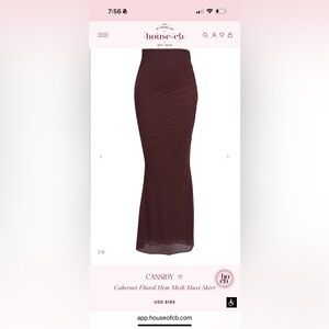 House of CB Cassidy Skirt - Deep Burgundy Bodycon Skirt
